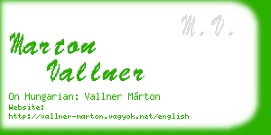 marton vallner business card