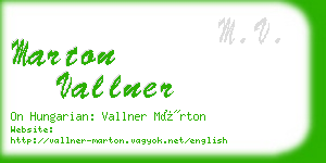 marton vallner business card